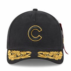 Chicago Cubs New Era x Alpha Industries A-Frame 9FORTY Adjustable Hat - Black Hats