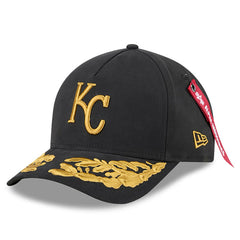 Kansas City Royals New Era x Alpha Industries A-Frame 9FORTY Adjustable Hat - Black Hats