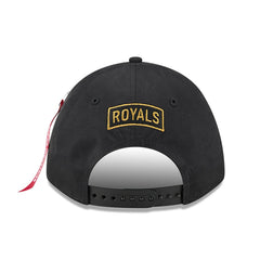 Kansas City Royals New Era x Alpha Industries A-Frame 9FORTY Adjustable Hat - Black Hats