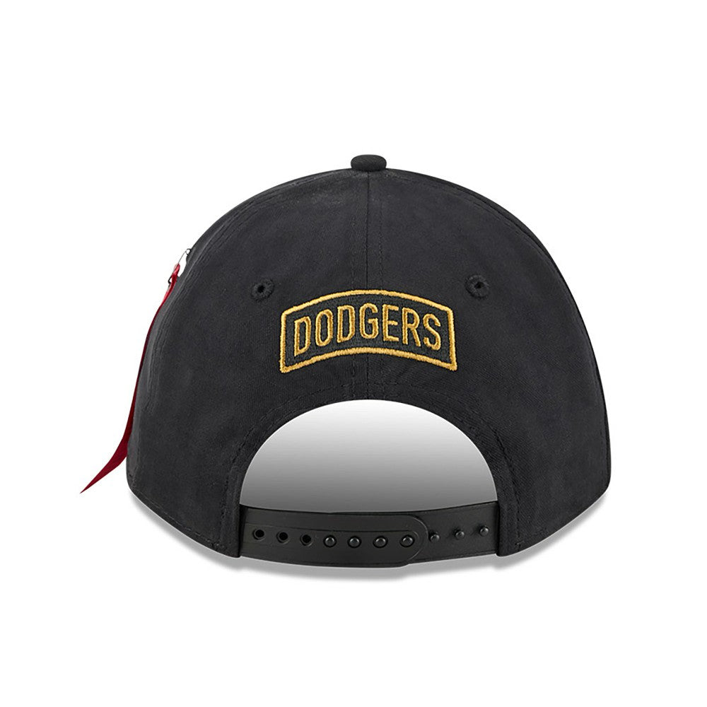Los Angeles Dodgers New Era x Alpha Industries A-Frame 9FORTY Adjustable Hat - Black Hats