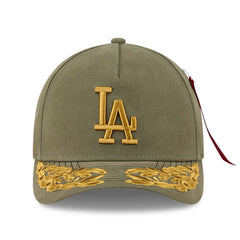 Los Angeles Dodgers New Era x Alpha Industries A-Frame 9FORTY Adjustable Hat - Olive Hats