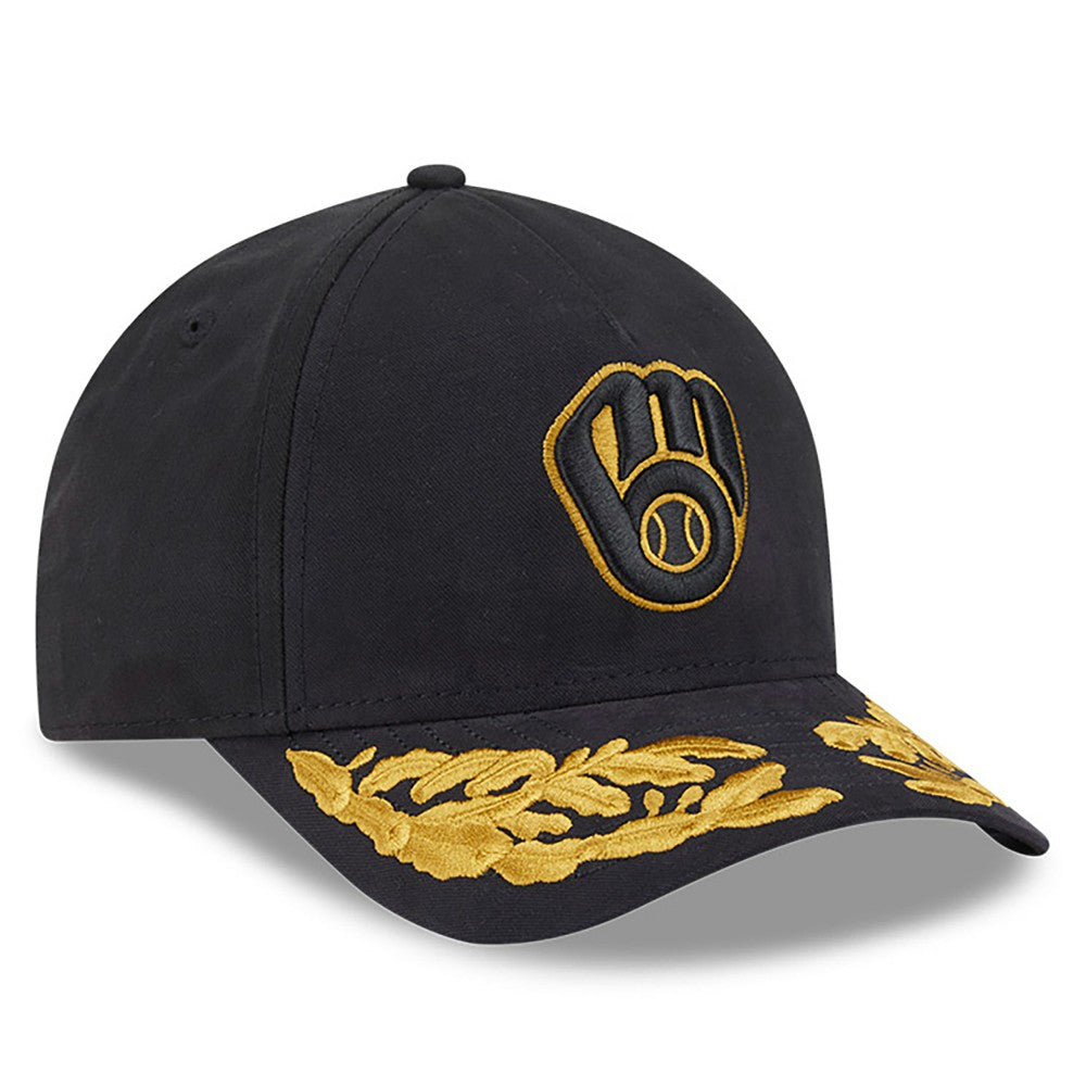 Milwaukee Brewers New Era x Alpha Industries A-Frame 9FORTY Adjustable Hat - Black Hats