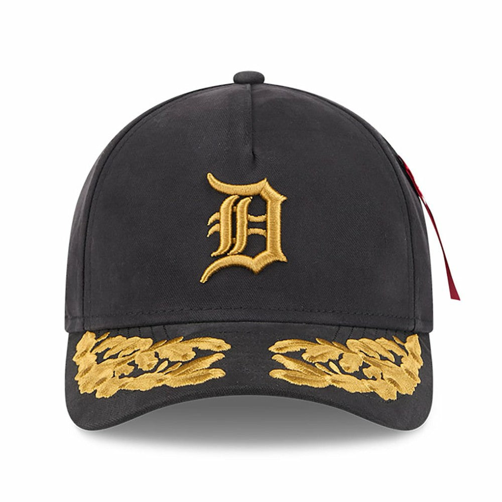 Detroit Tigers New Era x Alpha Industries A-Frame 9FORTY Adjustable Hat - Black Hats