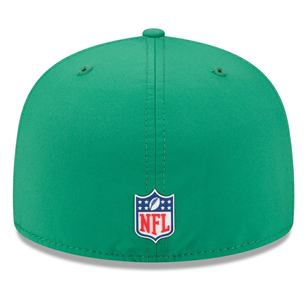 Philadelphia Eagles New Era 2025 Sideline Throwback 59FIFTY Fitted Hat Kelly Green