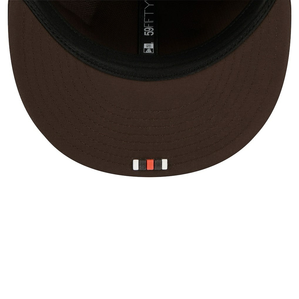 Cleveland Browns New Era 2025 Sideline 59FIFTY Fitted Hat Brown