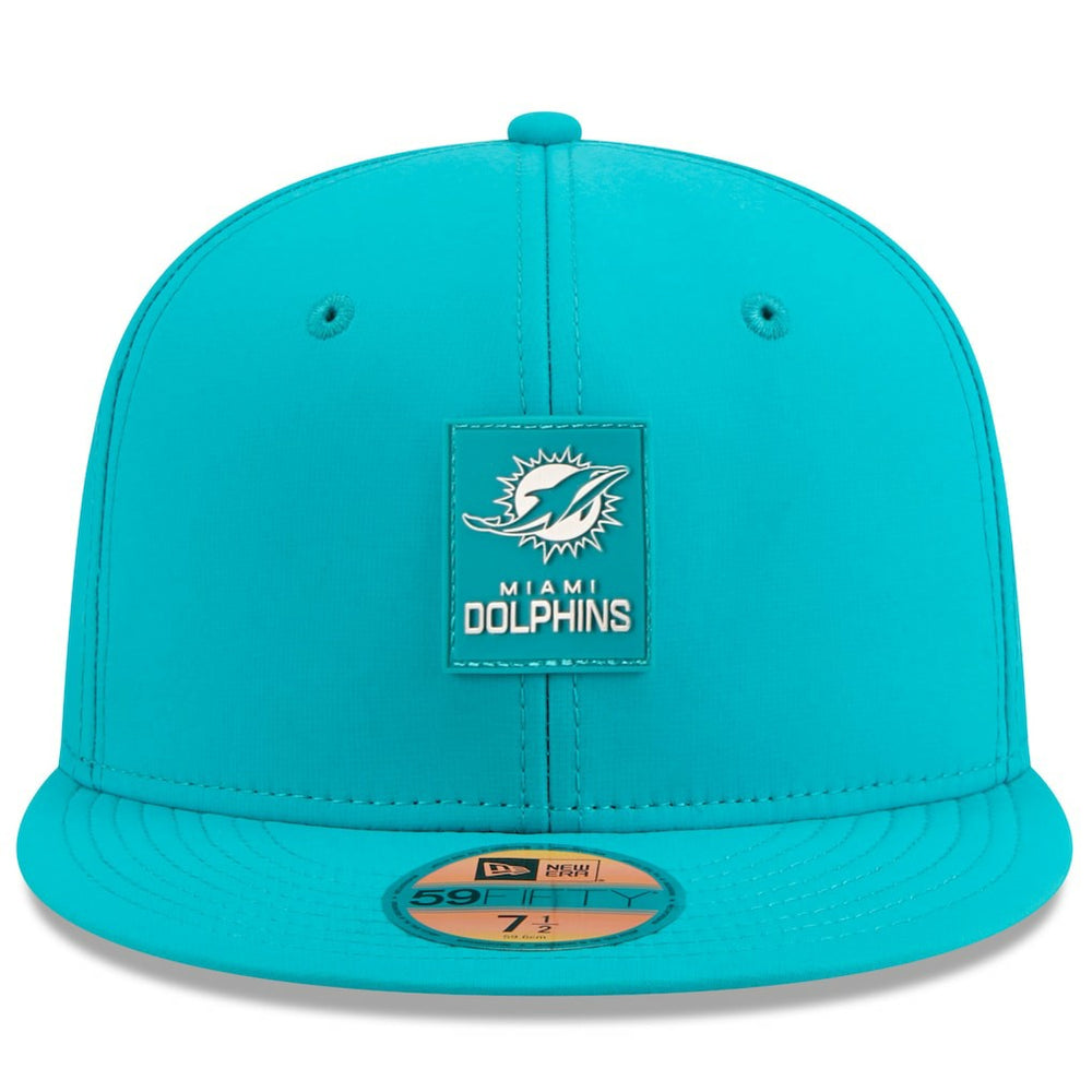 Miami Dolphins New Era 2025 Sideline 59FIFTY Fitted Hat Aqua