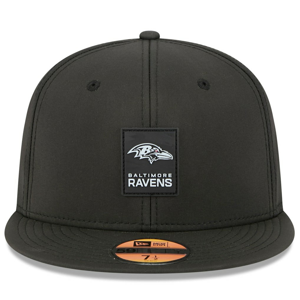 Baltimore Ravens New Era 2025 Sideline 59FIFTY Fitted Hat Black