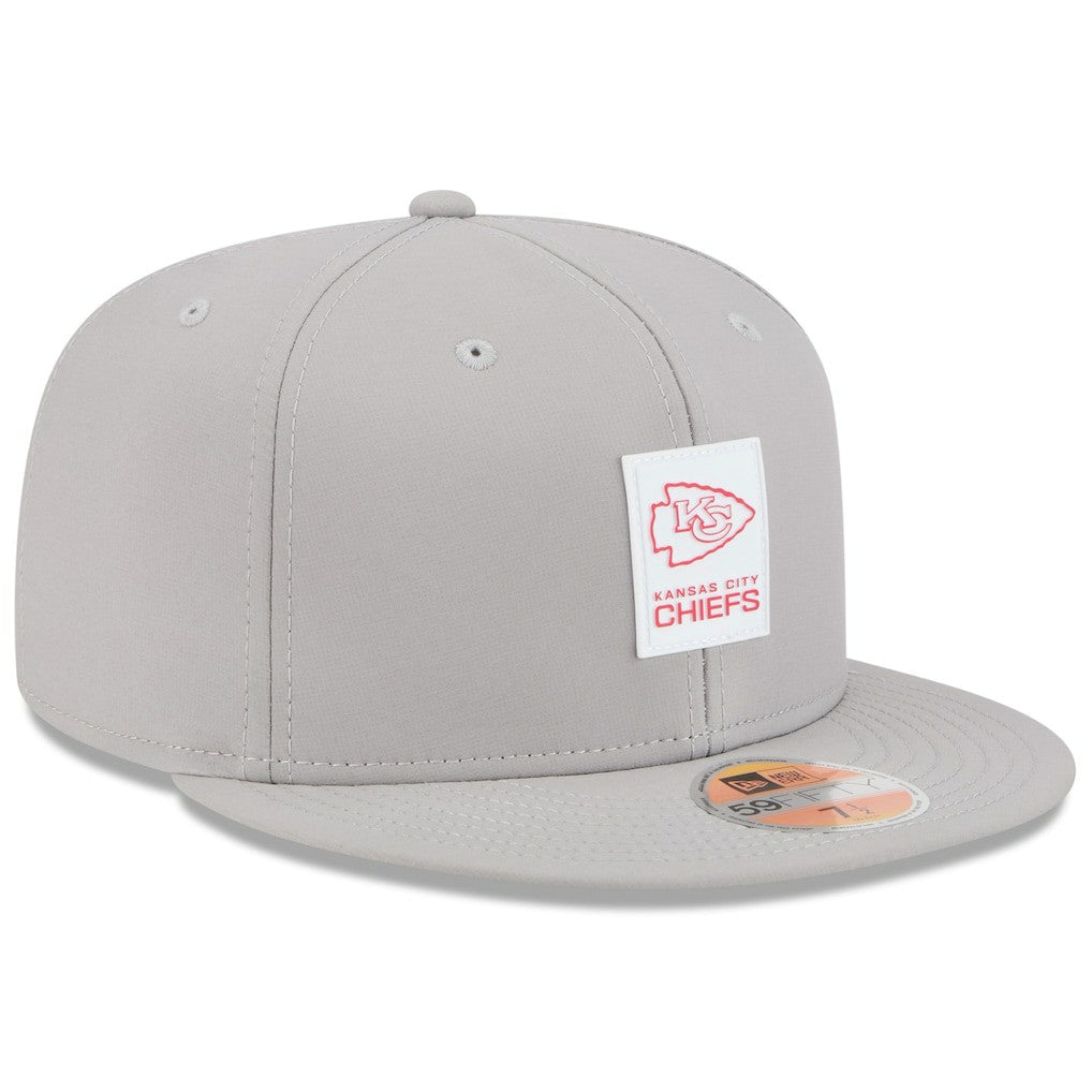Kansas City Chiefs New Era 2025 Sideline 59FIFTY Fitted Hat Gray