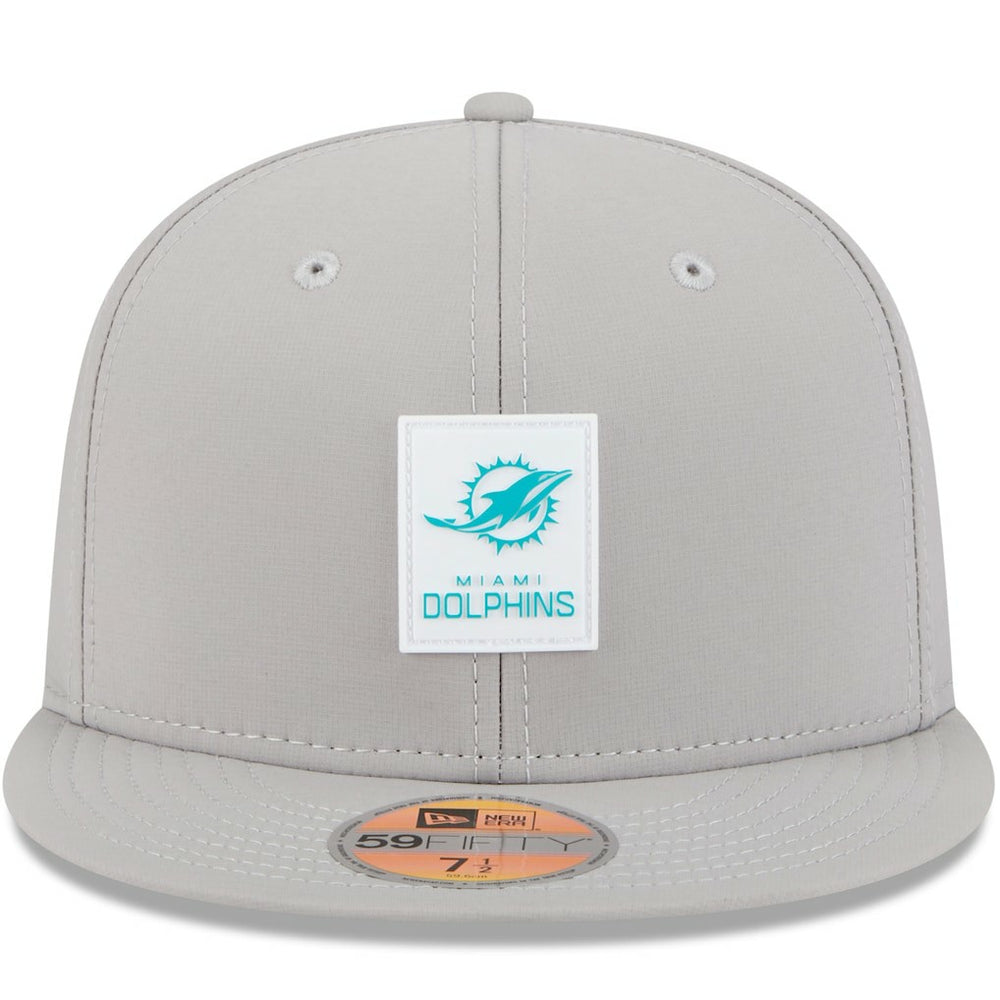 Miami Dolphins New Era 2025 Sideline 59FIFTY Fitted Hat Gray