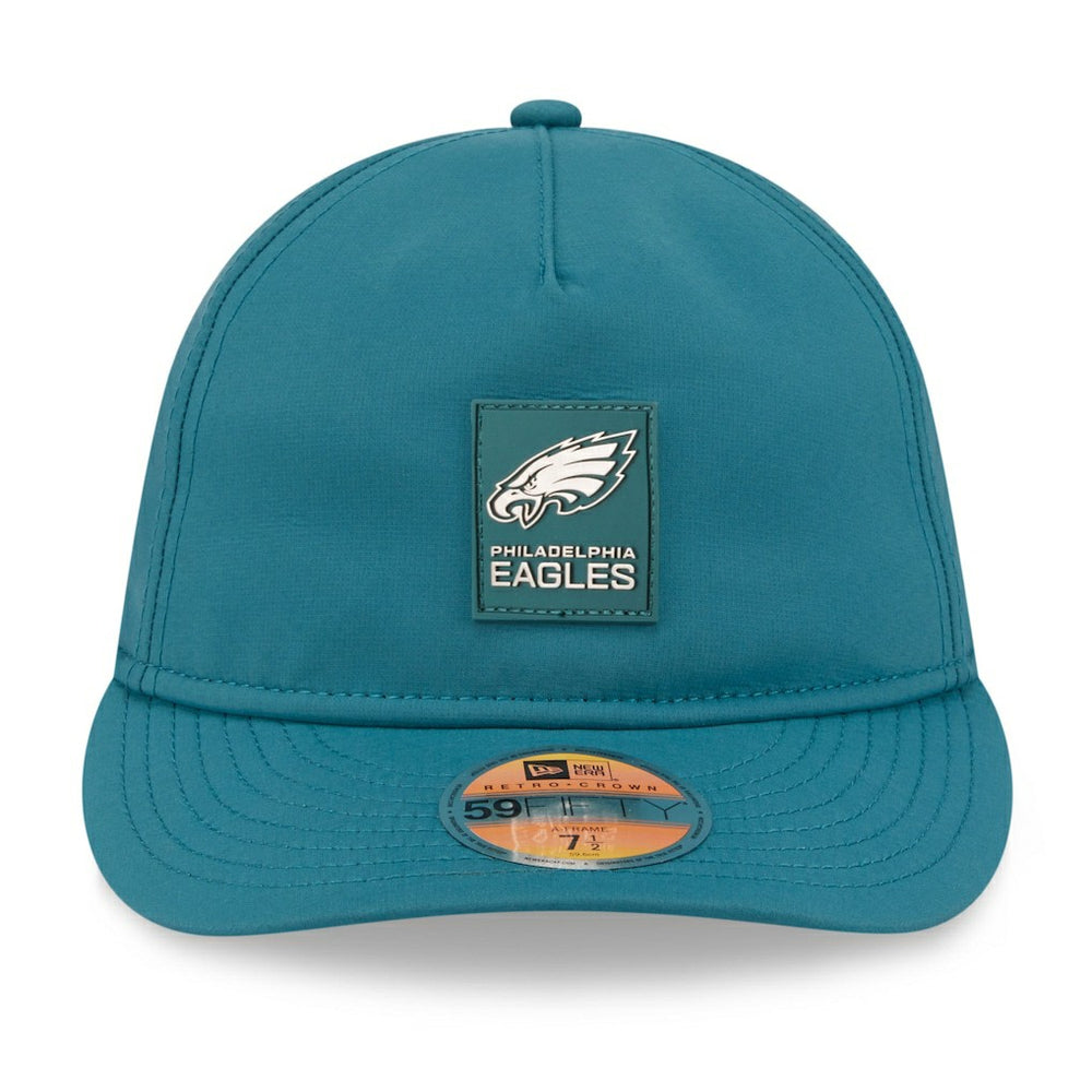 Philadelphia Eagles New Era 2025 Sideline Retro Crown 59FIFTY Fitted Hat Midnight Green
