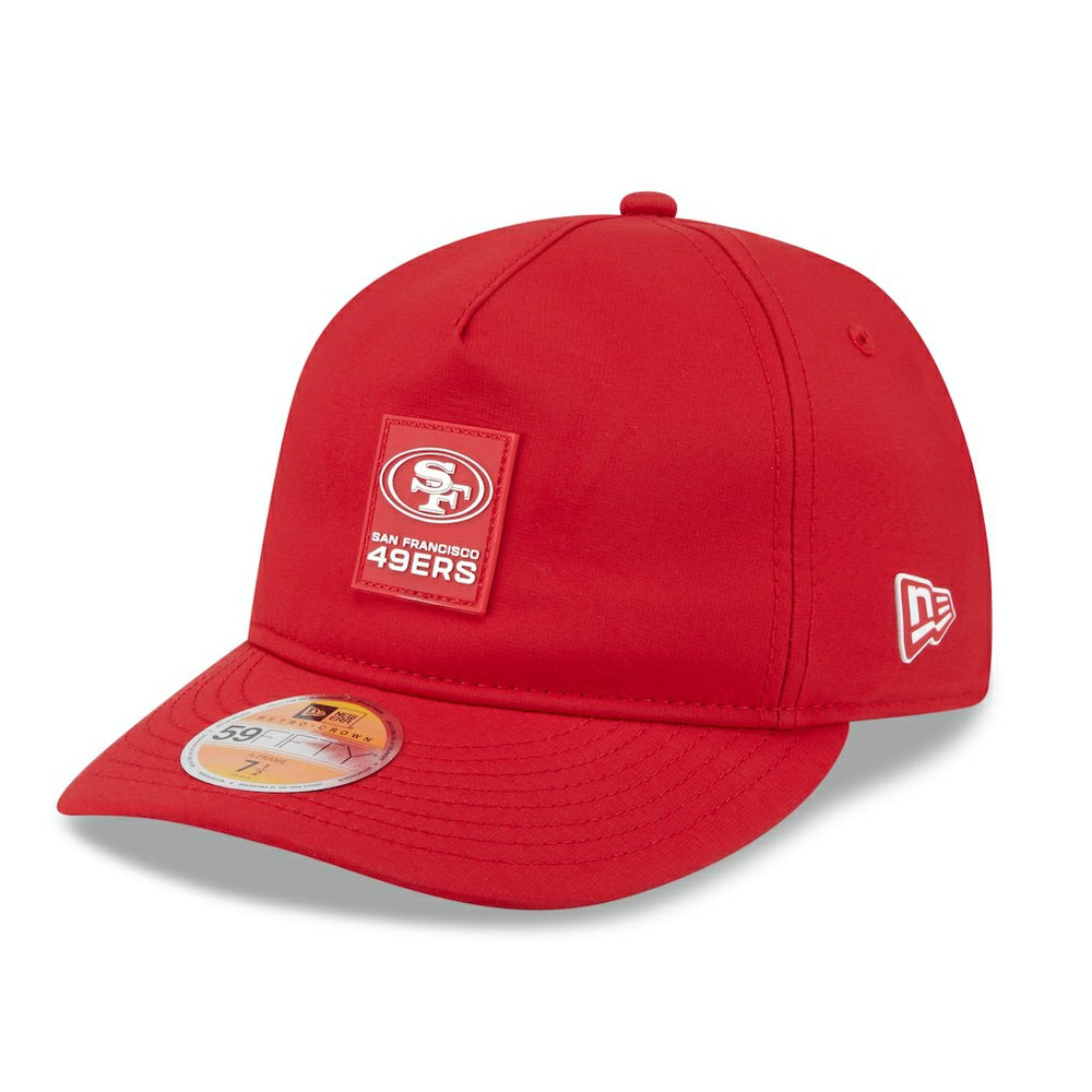 San Francisco 49ers New Era 2025 Sideline Retro Crown 59FIFTY Fitted Hat Scarlet