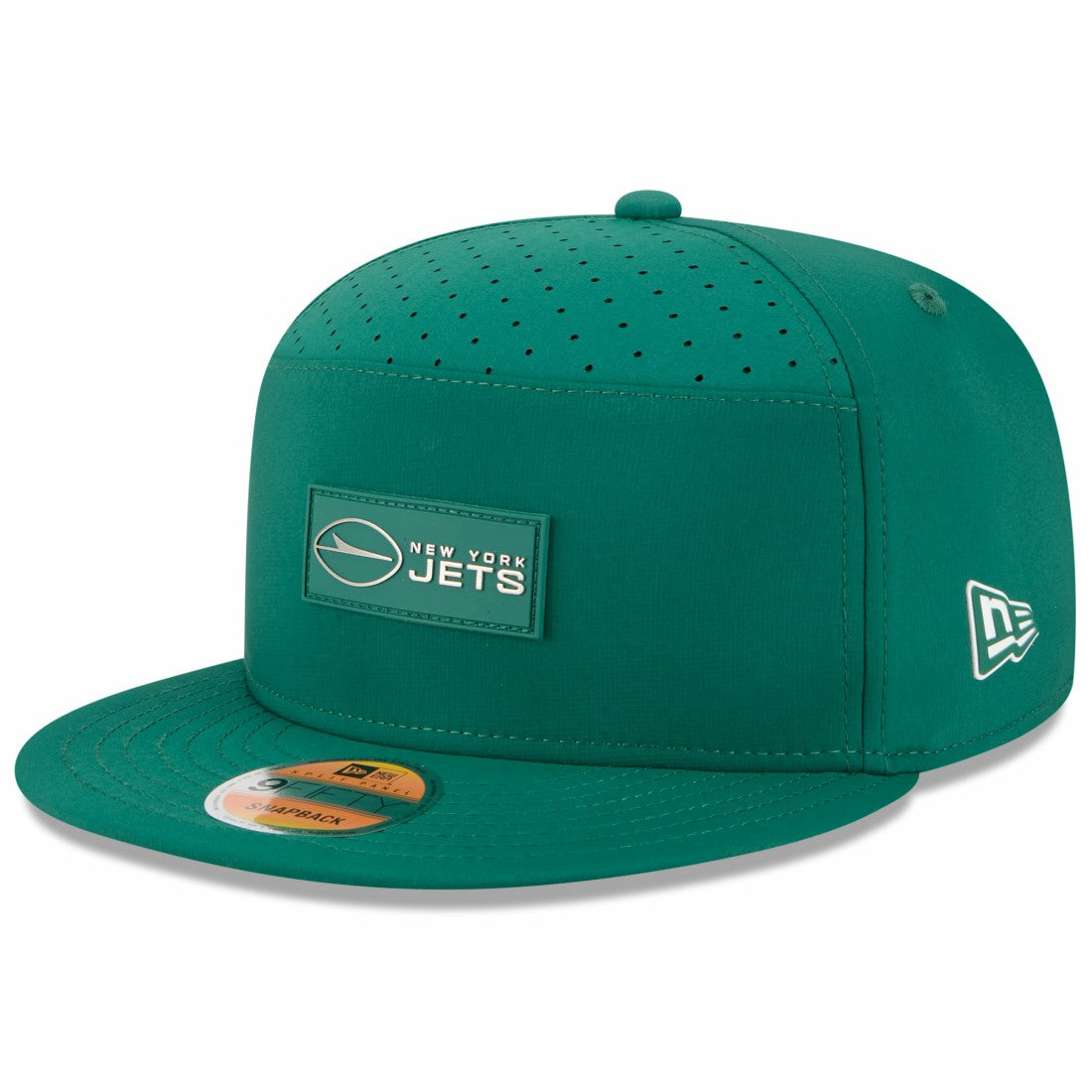 New York Jets New Era 2025 Sideline Split Panel 9FIFTY Snapback Hat Green