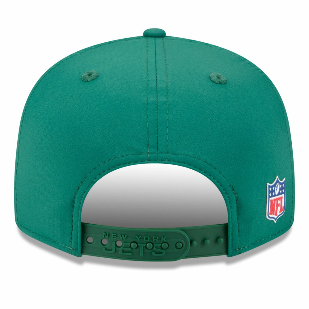 New York Jets New Era 2025 Sideline Split Panel 9FIFTY Snapback Hat Green