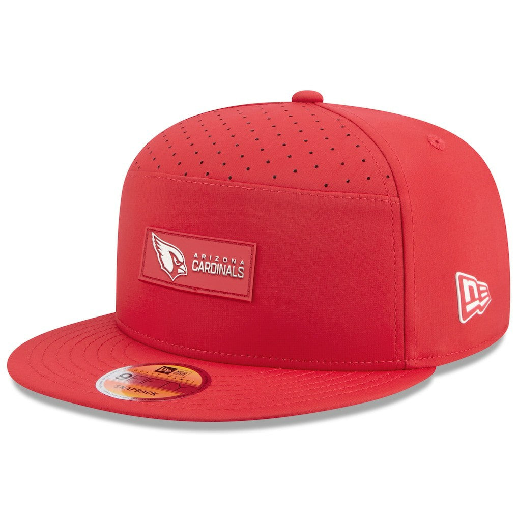 Arizona Cardinals New Era 2025 Sideline Split Panel 9FIFTY Snapback Hat Cardinal
