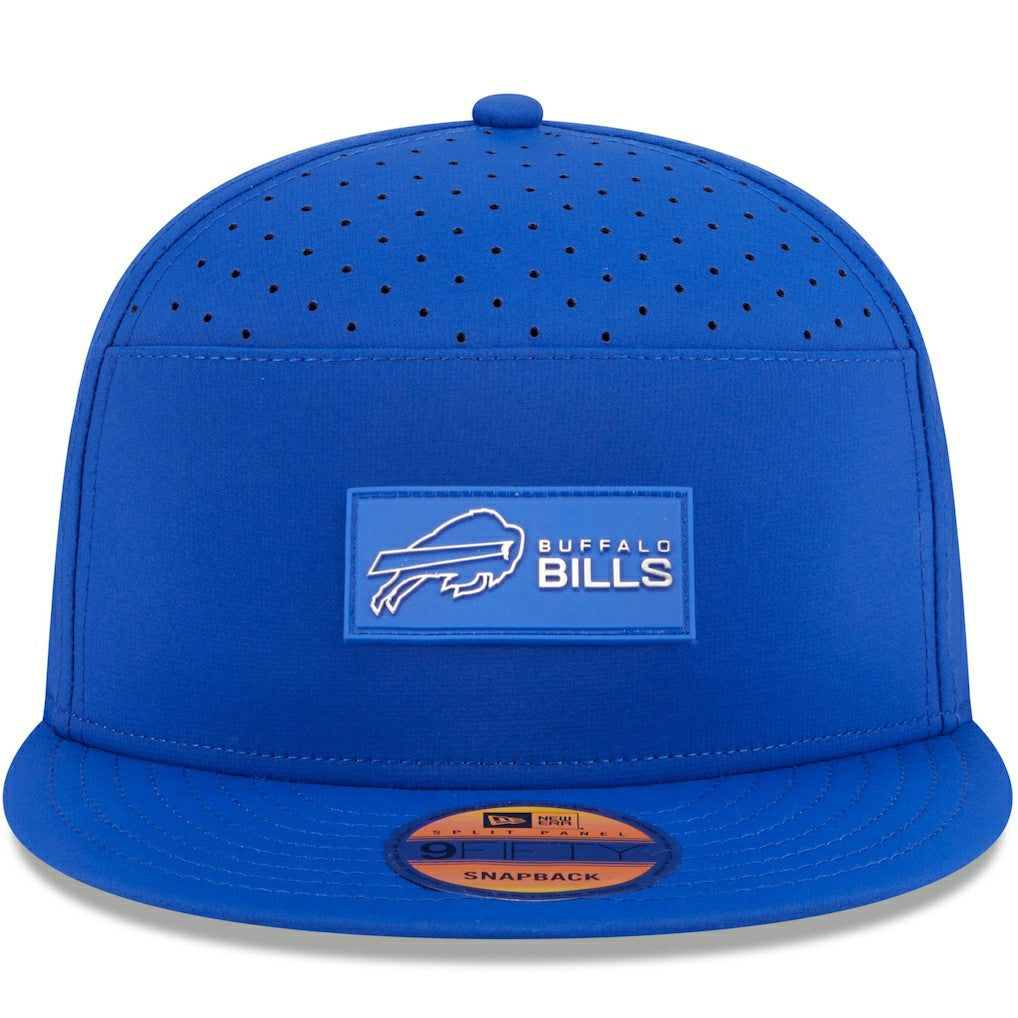 Buffalo Bills New Era 2025 Sideline Split Panel 9FIFTY Snapback Hat Royal
