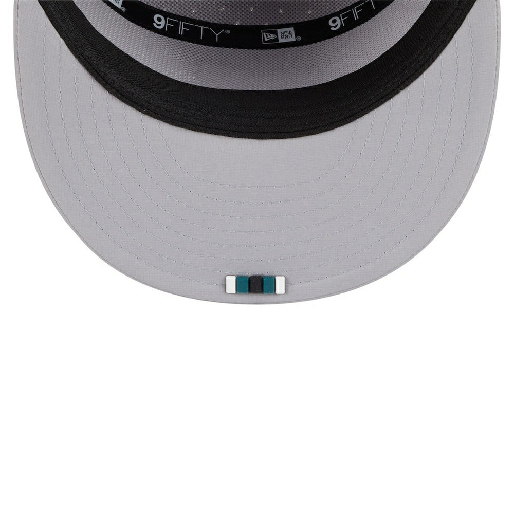 Philadelphia Eagles New Era 2025 Sideline Split Panel 9FIFTY Snapback Hat Gray