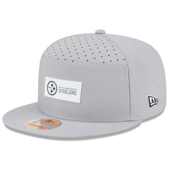 Pittsburgh Steelers New Era 2025 Sideline Split Panel 9FIFTY Snapback Hat Gray