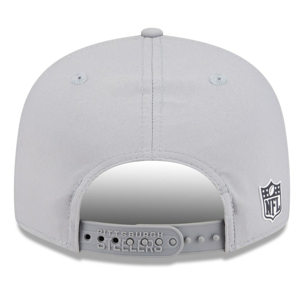 Pittsburgh Steelers New Era 2025 Sideline Split Panel 9FIFTY Snapback Hat Gray