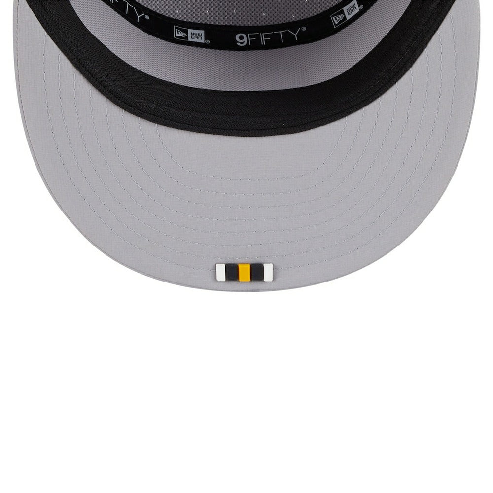 Pittsburgh Steelers New Era 2025 Sideline Split Panel 9FIFTY Snapback Hat Gray