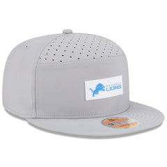 Detroit Lions New Era 2025 Sideline Split Panel 9FIFTY Snapback Hat Gray