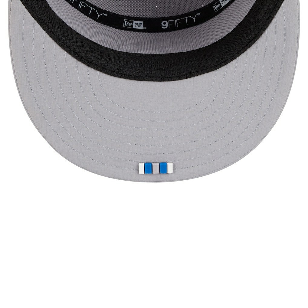 Detroit Lions New Era 2025 Sideline Split Panel 9FIFTY Snapback Hat Gray