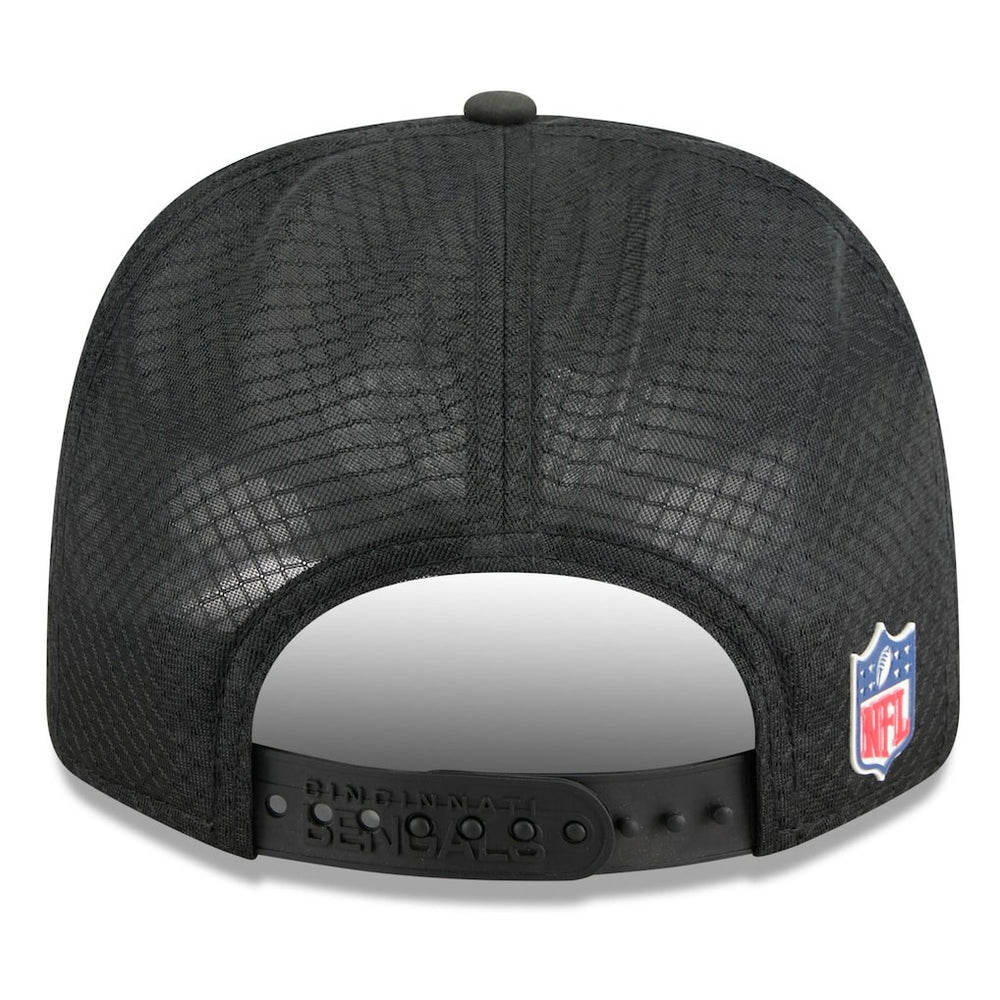 Cincinnati Bengals New Era 2025 Sideline 9SEVENTY Trucker Adjustable Hat Black