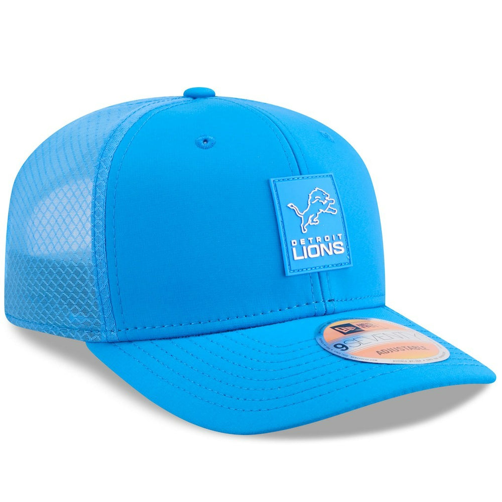 Detroit Lions New Era 2025 Sideline 9SEVENTY Trucker Adjustable Hat Blue
