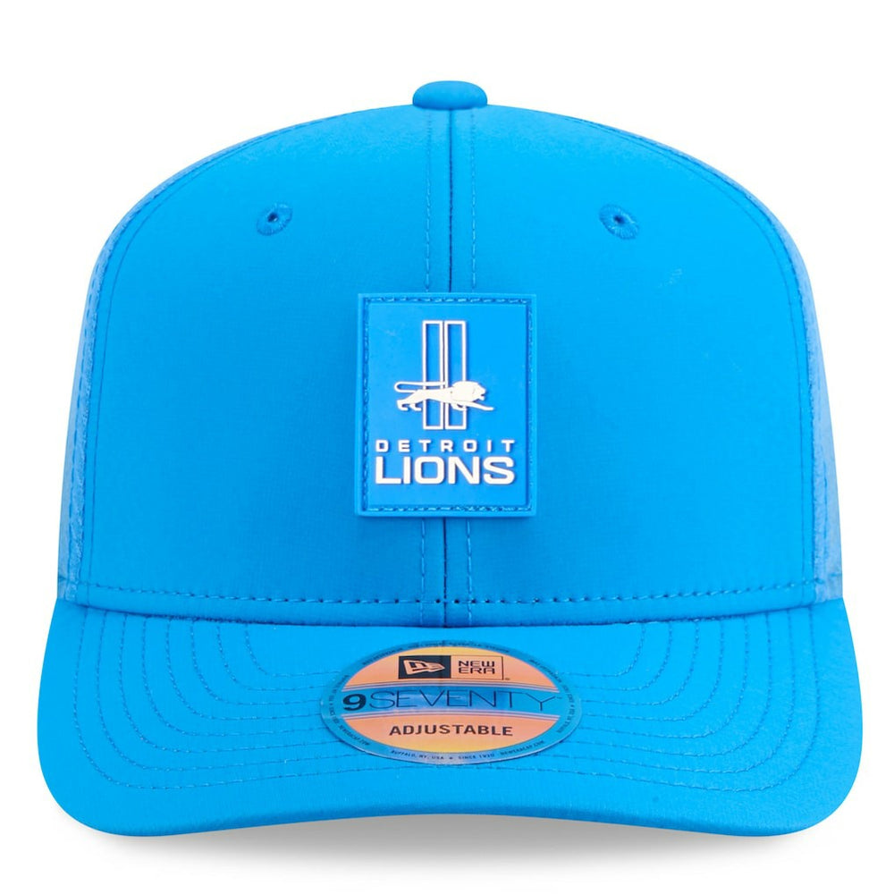 Detroit Lions New Era 2025 Sideline Throwback 9SEVENTY Trucker Adjustable Hat Blue