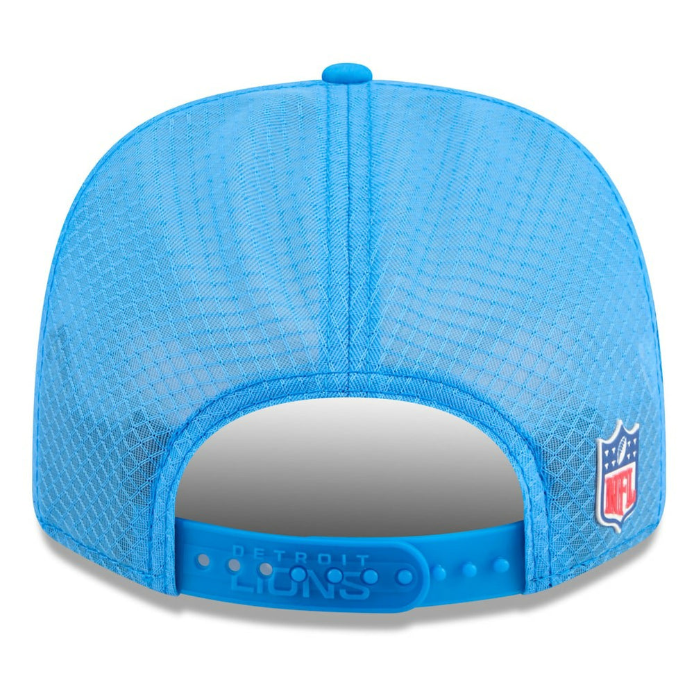 Detroit Lions New Era 2025 Sideline Throwback 9SEVENTY Trucker Adjustable Hat Blue