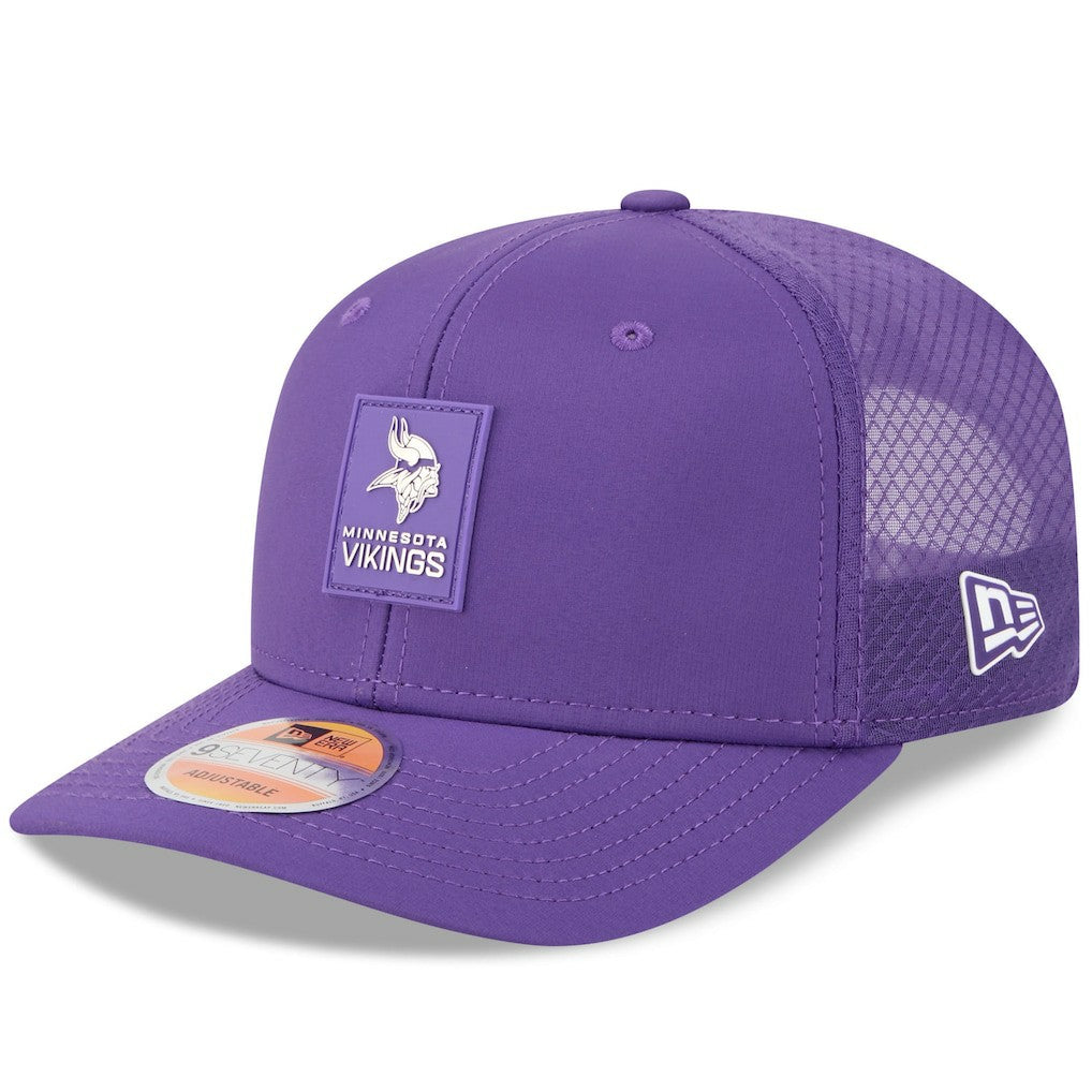 Minnesota Vikings New Era 2025 Sideline 9SEVENTY Trucker Adjustable Hat Purple