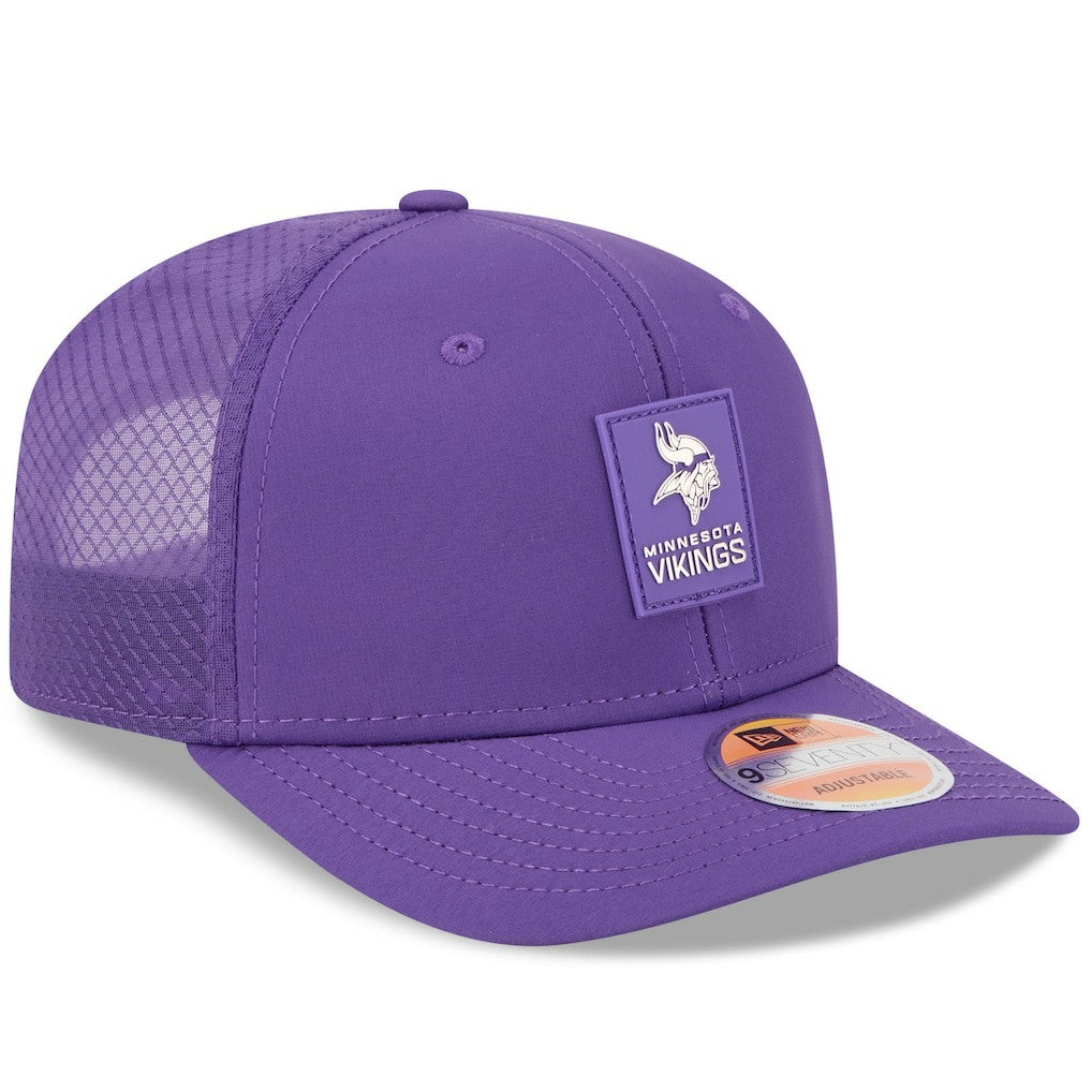 Minnesota Vikings New Era 2025 Sideline 9SEVENTY Trucker Adjustable Hat Purple