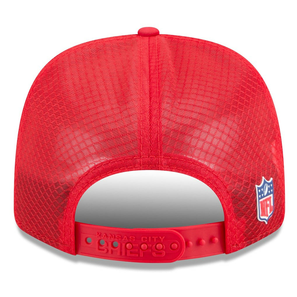 Kansas City Chiefs New Era 2025 Sideline 9SEVENTY Trucker Adjustable Hat Red