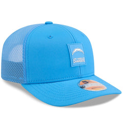 Los Angeles Chargers New Era 2025 Sideline 9SEVENTY Trucker Adjustable Hat Powder Blue