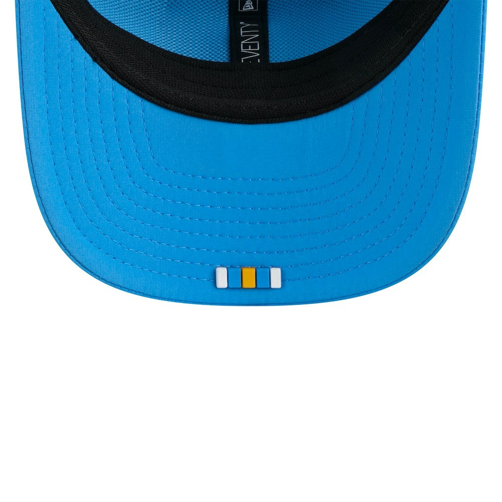 Los Angeles Chargers New Era 2025 Sideline 9SEVENTY Trucker Adjustable Hat Powder Blue