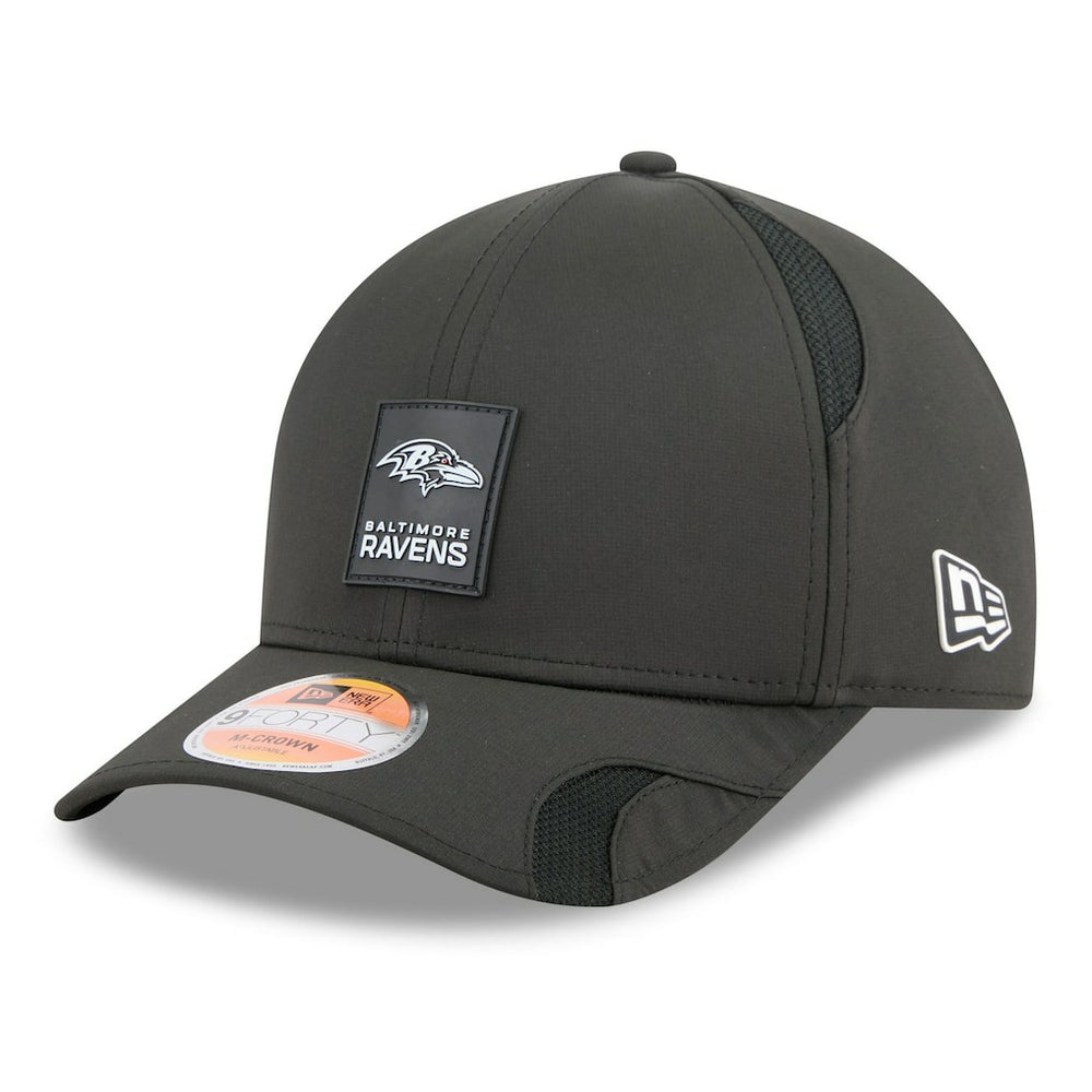 Baltimore Ravens New Era 2025 Sideline M-Crown 9FORTY Adjustable Hat Black