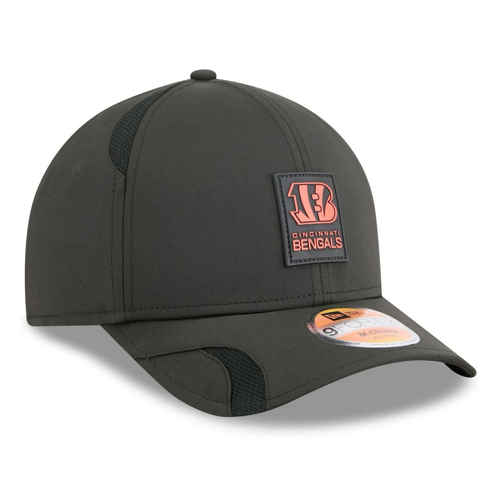 Cincinnati Bengals New Era 2025 Sideline M-Crown 9FORTY Adjustable Hat Black