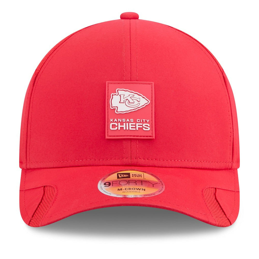 Kansas City Chiefs New Era 2025 Sideline M-Crown 9FORTY Adjustable Hat Red