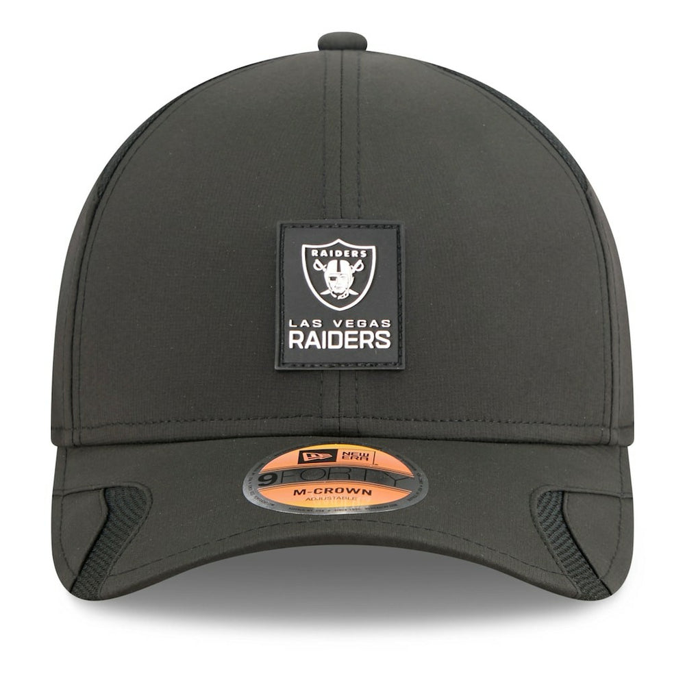 Las Vegas Raiders New Era 2025 Sideline M-Crown 9FORTY Adjustable Hat Black
