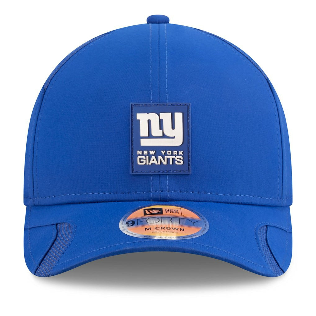 New York Giants New Era 2025 Sideline M-Crown 9FORTY Adjustable Hat Royal