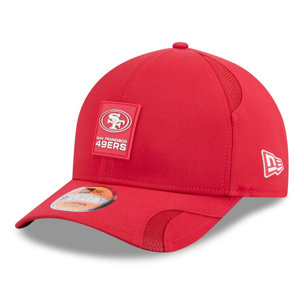 San Francisco 49ers New Era 2025 Sideline M-Crown 9FORTY Adjustable Hat Scarlet