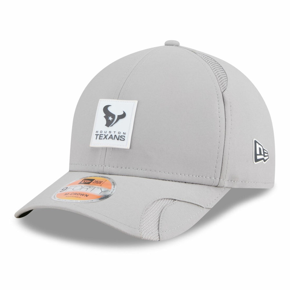 Houston Texans New Era 2025 Sideline M-Crown 9FORTY Adjustable Hat Gray