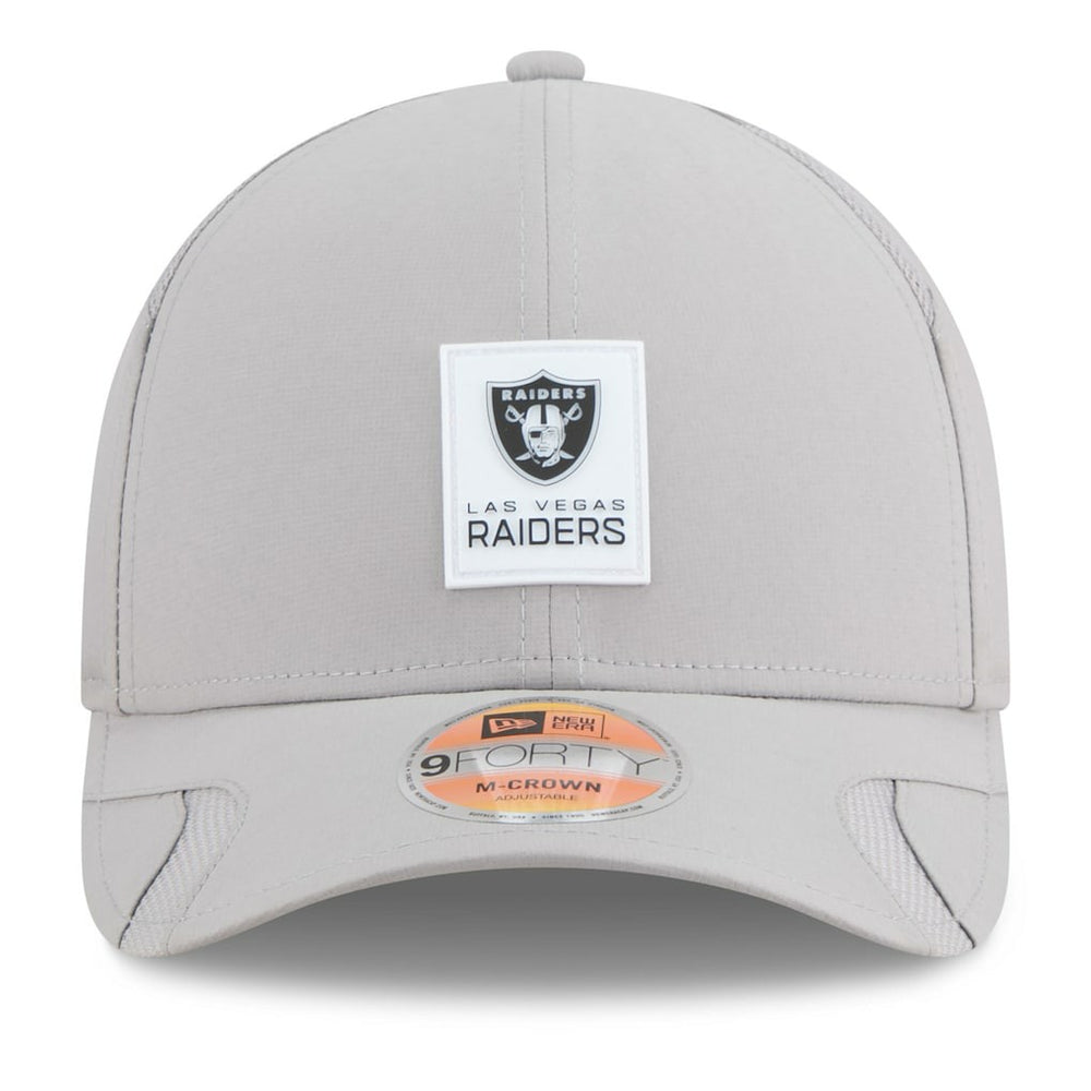 Las Vegas Raiders New Era 2025 Sideline M-Crown 9FORTY Adjustable Hat Gray