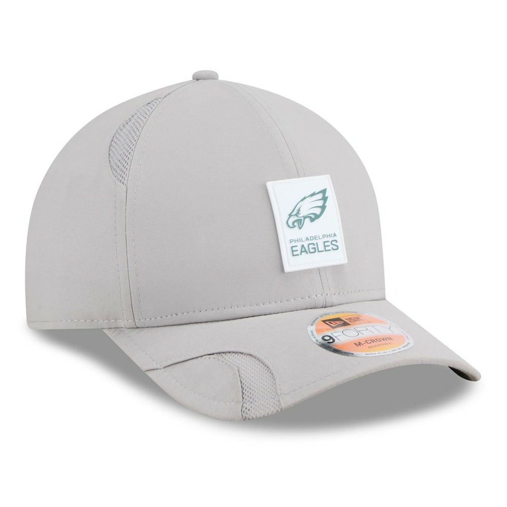 Philadelphia Eagles New Era 2025 Sideline M-Crown 9FORTY Adjustable Hat Gray