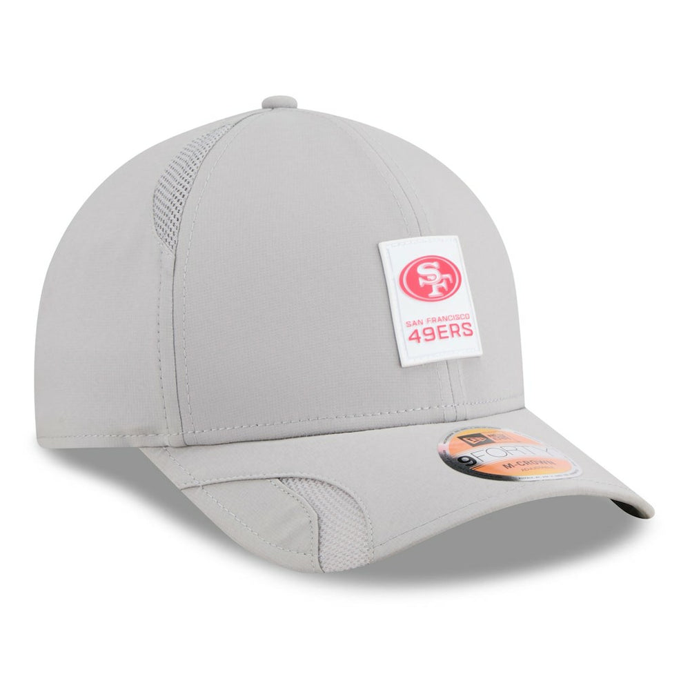 San Francisco 49ers New Era 2025 Sideline M-Crown 9FORTY Adjustable Hat Gray