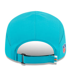 Miami Dolphins New Era 2025 Sideline Runner Adjustable Hat Aqua
