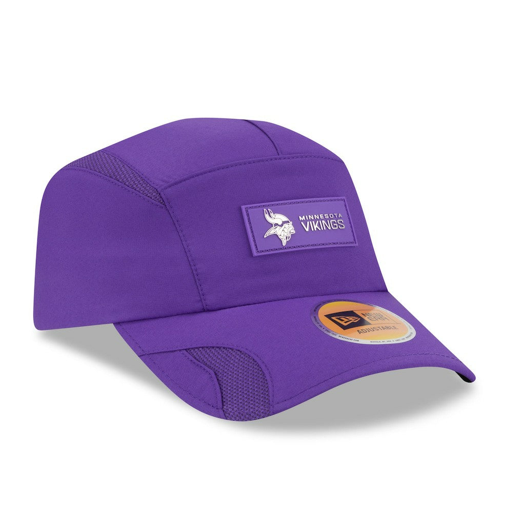 Minnesota Vikings New Era 2025 Sideline Runner Adjustable Hat Purple