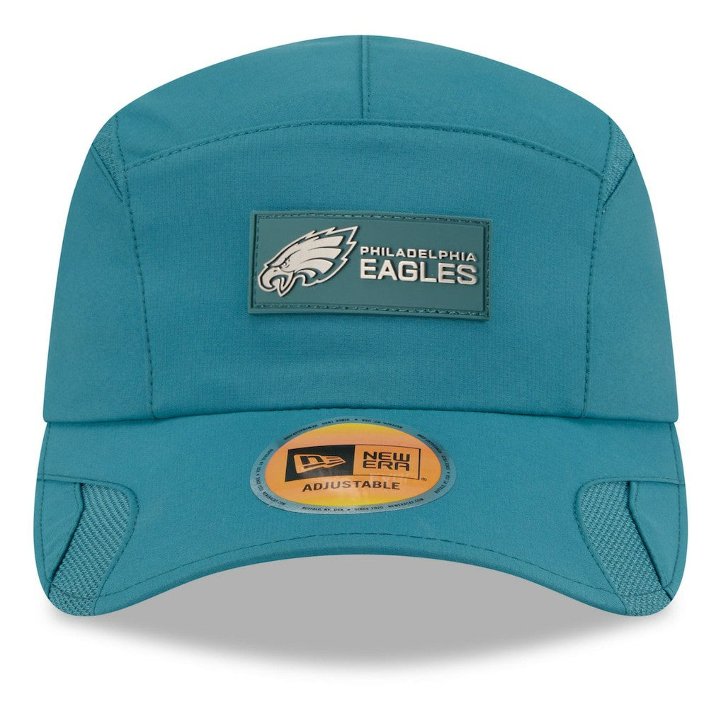 Philadelphia Eagles New Era 2025 Sideline Runner Adjustable Hat Midnight Green