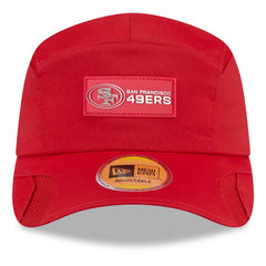 San Francisco 49ers New Era 2025 Sideline Runner Adjustable Hat Scarlet