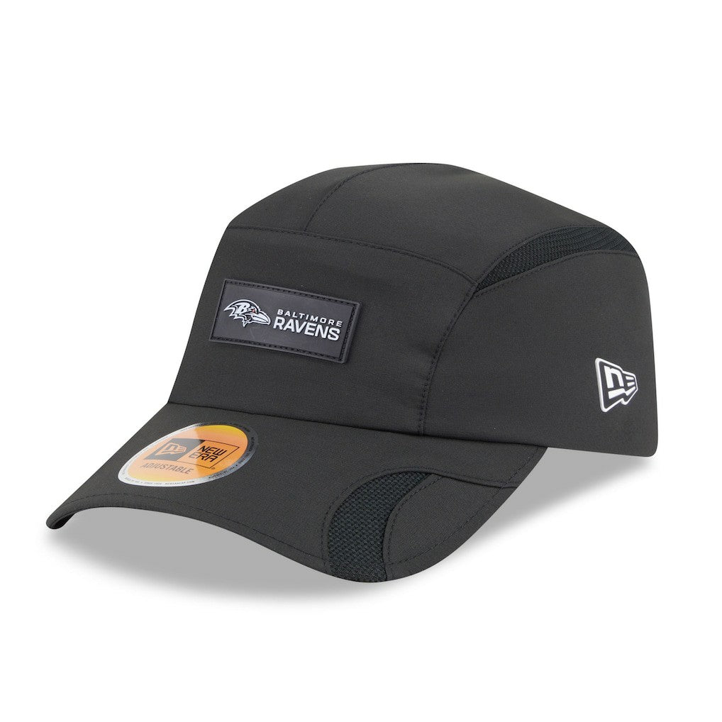 Baltimore Ravens New Era 2025 Sideline Runner Adjustable Hat Black