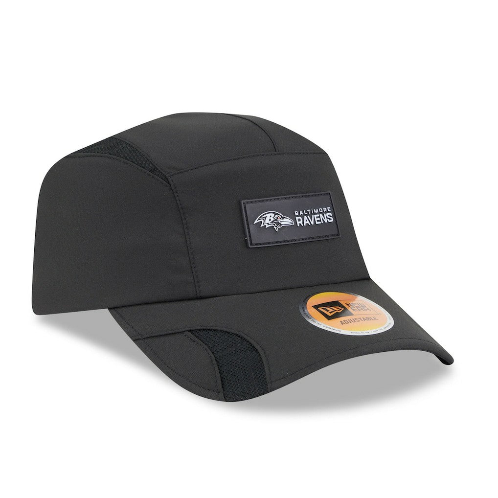 Baltimore Ravens New Era 2025 Sideline Runner Adjustable Hat Black